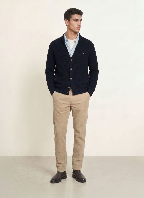 FYNCH-HATTON Strickjacke DUNKELBLAU