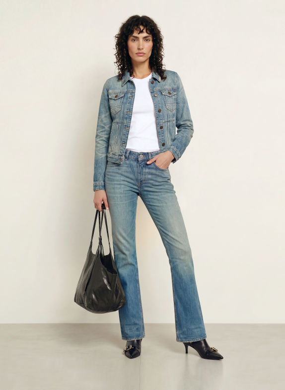 ALLSAINTS FITTED TRUCKER Denim Jacket 2999 Vintage Indigo