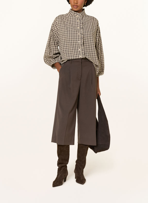 GRACE & MILA ADELIE Blouse BEIGE / BROWN / LIGHT BLUE