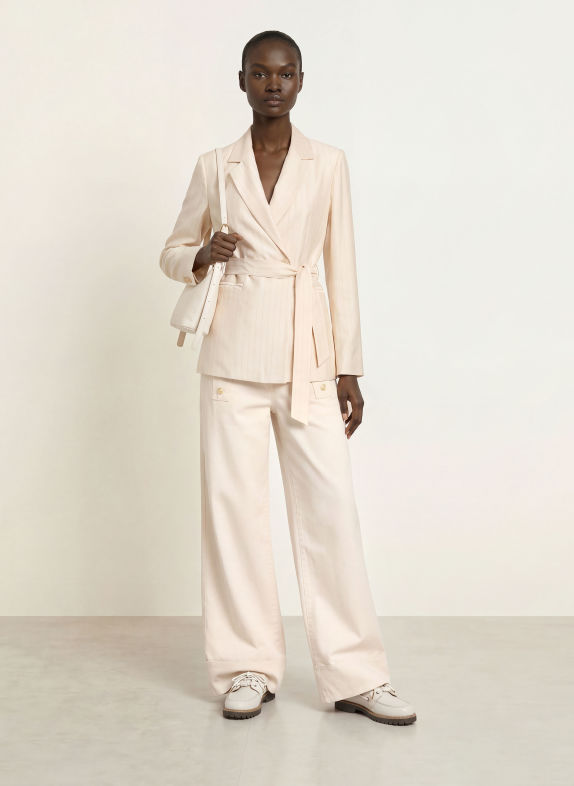 CLAUDIE PIERLOT Satinblazer ECRU