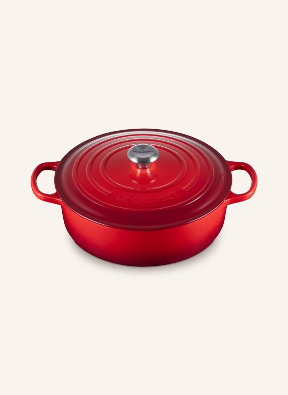 LE CREUSET SIGNATURE Gourmet Roasting Pan CERISE