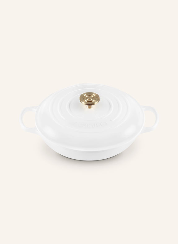 LE CREUSET SIGNATURE Gourmet Professional Pot WHITE