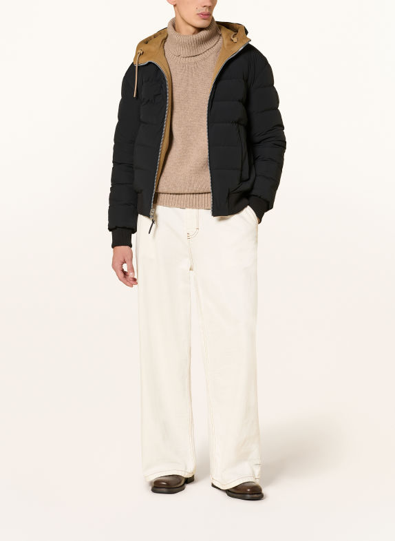 Mackage NIKO Reversible Down Bomber Jacket BEIGE / BLACK