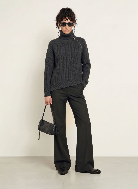 ALLSAINTS CLEO Turtleneck sweater DARK GRAY