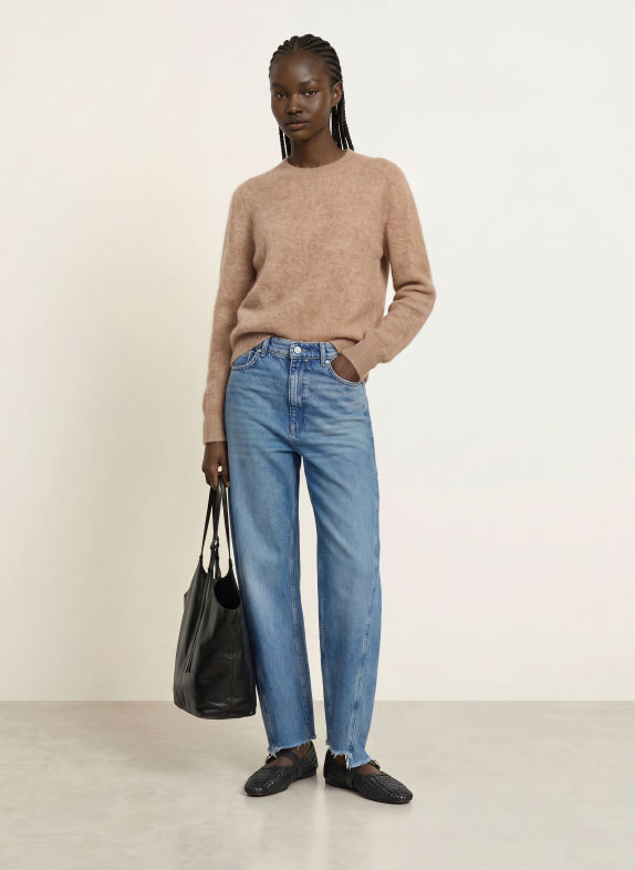 ALLSAINTS ADA Cashmere Sweater LIGHT BROWN