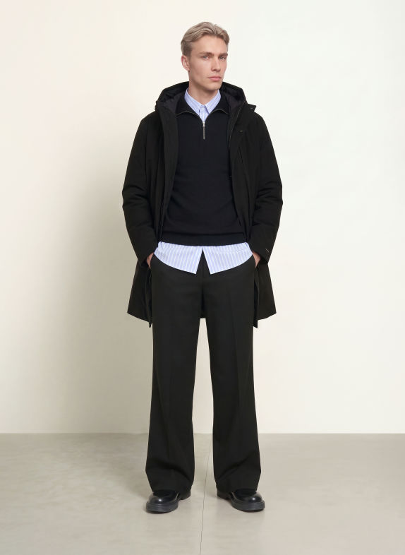 SANDRO Parka CZARNY
