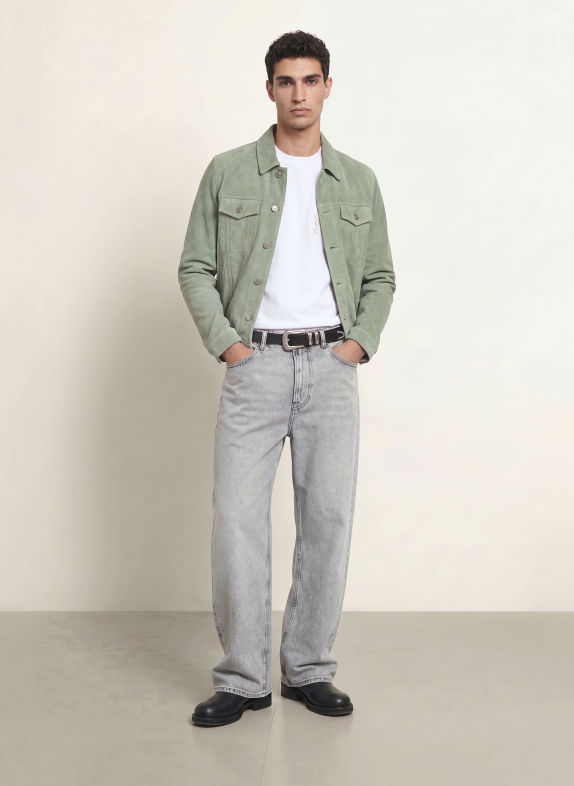 ALLSAINTS Kožená bunda CHAIYO MÁTOVÁ