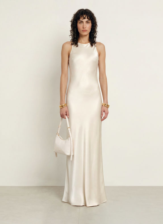 SERENITY AMANDA Silk Dress CREAM