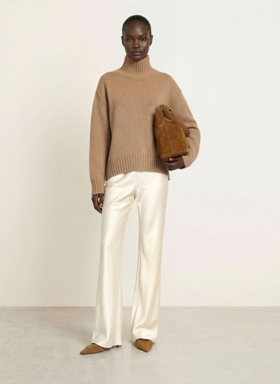 SERENITY RIVIERA Silk Lounge Pants CREAM