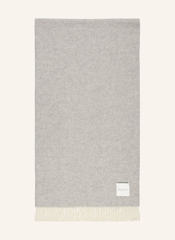 PROFUOMO Schal GRAU / CREME / HELLGRAU