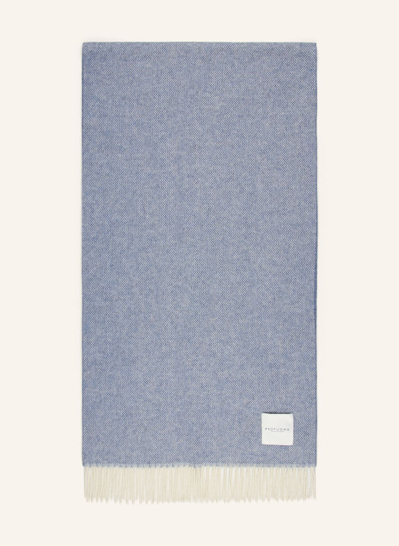 PROFUOMO Schal BLAUGRAU / CREME / HELLGRAU