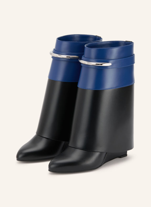 GIVENCHY SHARK PINCH Boots BLACK / SILVER / DARK BLUE
