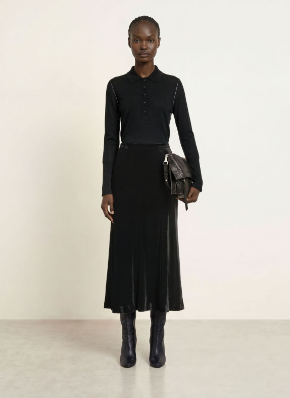 ALLSAINTS Samtrock NALIA SCHWARZ