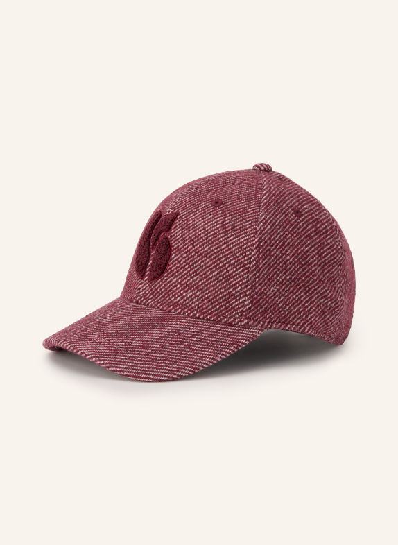 ba&sh Cap NEW HUGO TMAVĚ ČERVENÁ / KRÉMOVÁ