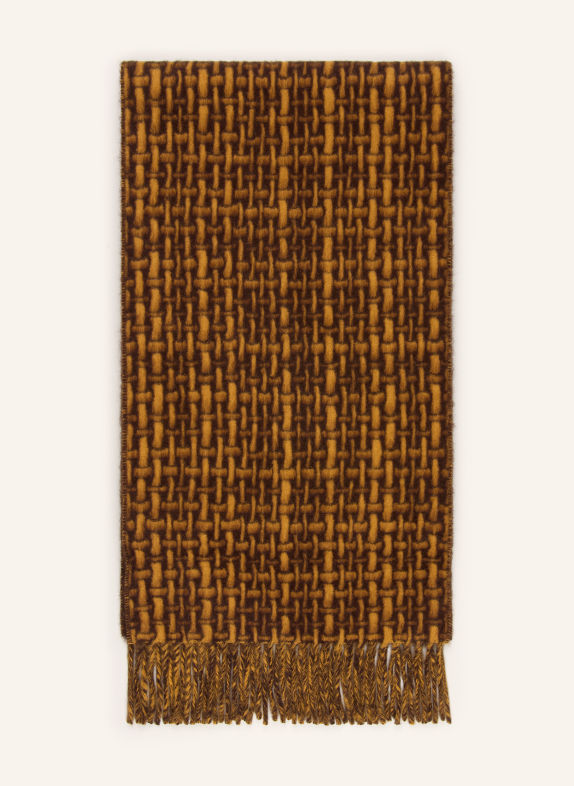 SANDRO Schal DUNKELBRAUN / COGNAC