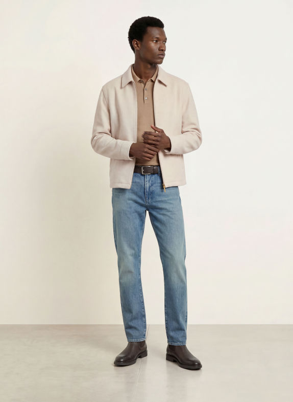 REISS FOLEY Overshirt LIGHT BROWN