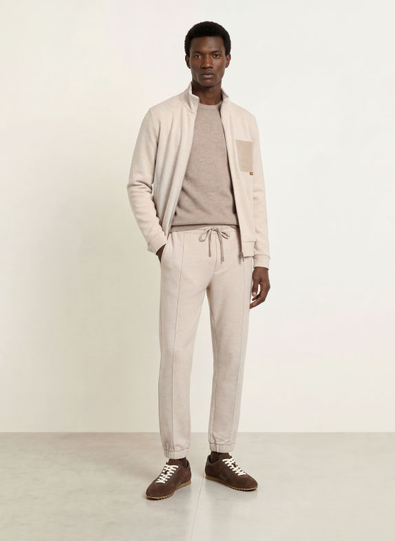 REISS Pantalon en molleton GRIS BEIGE