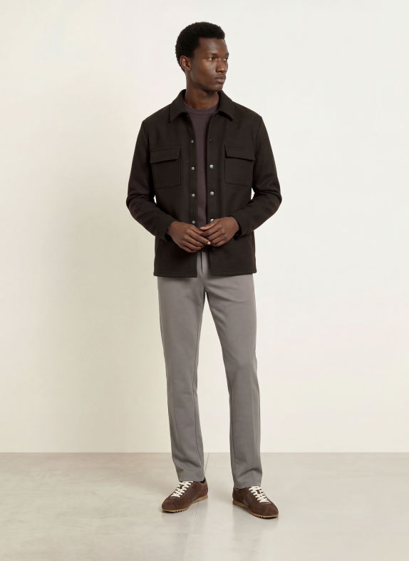 REISS Overshirt STELLAN DUNKELBRAUN