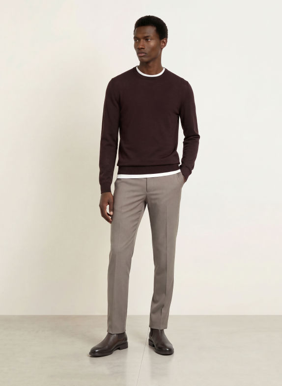 REISS Pullover WESSEX DUNKELROT