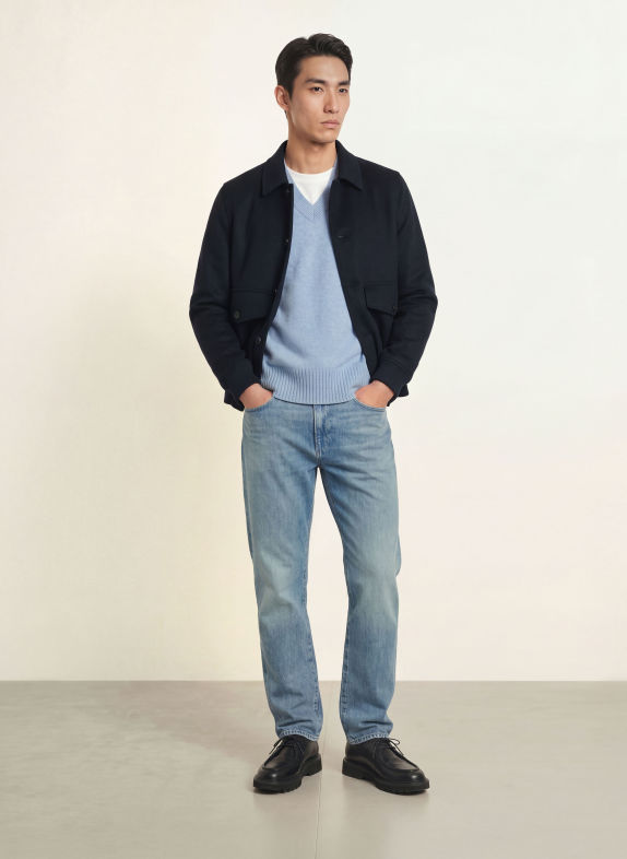 REISS ALBERZ Sweater LIGHT BLUE