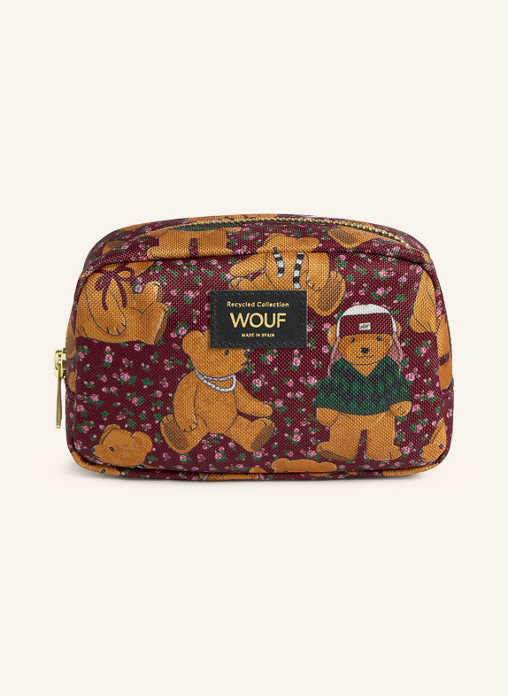 WOUF COZY Makeup Bag DARK RED / COGNAC / PINK