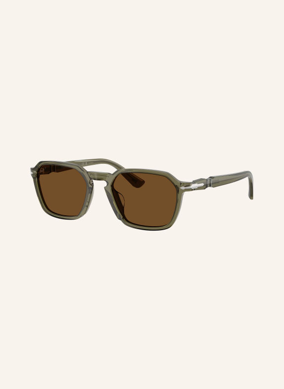 Persol Zonnebril PO3414S OLIJF/BRUIN GEPOLARISEERD