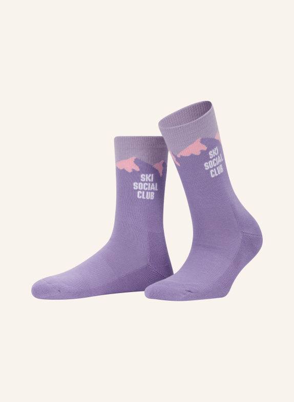 NBDC Socken SKI SOCIAL CLUB HELLLILA / ROSA / WEISS