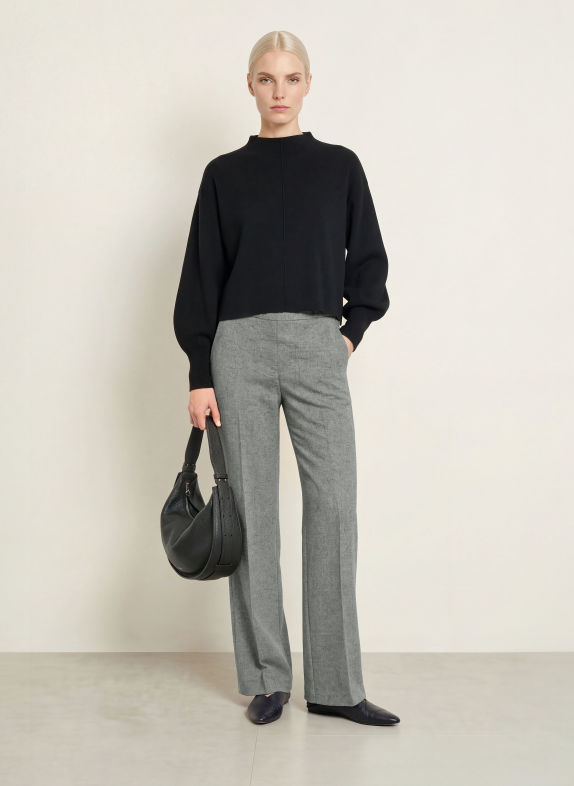 OPUS Pantalon palazzo MISHA HORIZON GRIS / GRIS FONCÉ