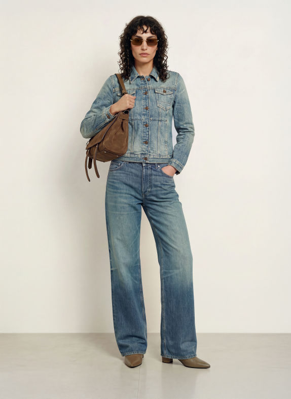 ALLSAINTS Jean wide leg LOU 10635 TINT LIGHT INDIGO