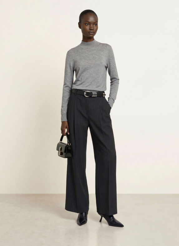 REISS Pull RINA en laine mérinos GRIS