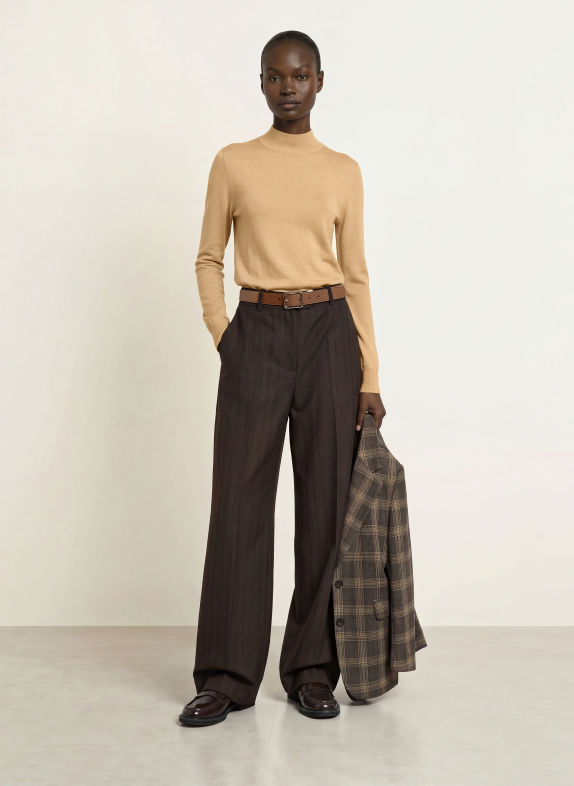 REISS Pull RINA en laine mérinos CHAMEAU