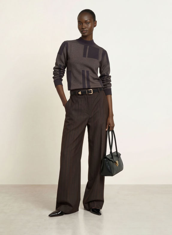 REISS Pull FARO MARRON / NOIR