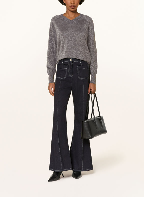 REISS Trui PAMMY met glittergaren GRIJS