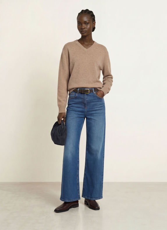 REISS Pull en cachemire JENNA BEIGE