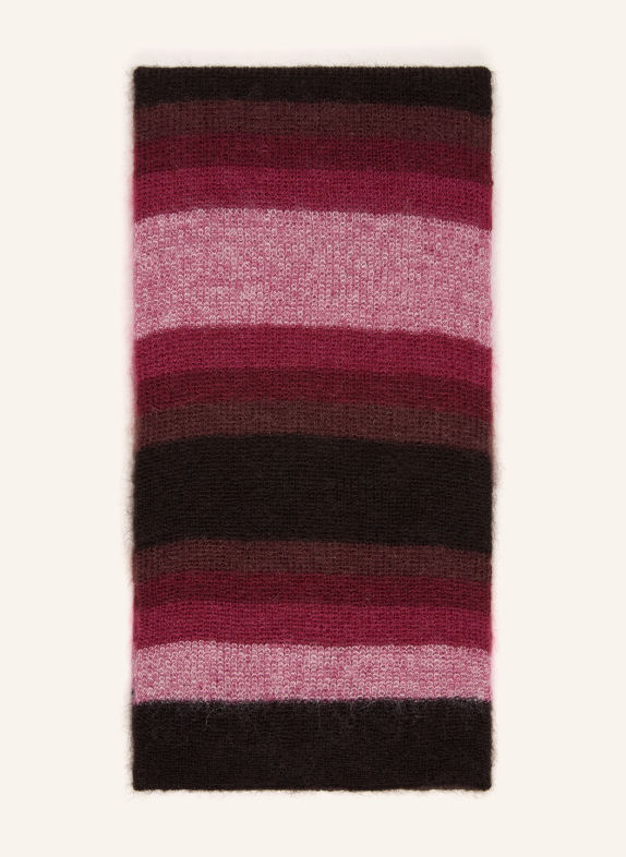 ba&sh Halsduk RACHEL med mohair MÖRKRÖD / MÖRKBRUN / ROSA