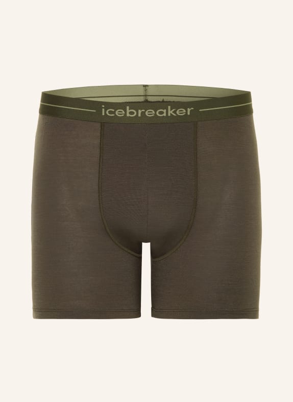 icebreaker Funkční prádlo - boxerky ANATOMICA s příměsí merino vlny KHAKI