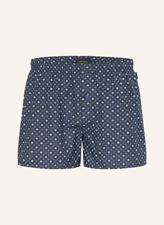 HANRO Tkané boxerky FANCY WOVEN TMAVĚ FIALOVÁ / SVĚTLE FIALOVÁ