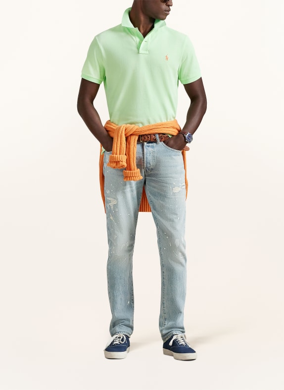 POLO RALPH LAUREN Piqué poloshirt slim fit LICHTGROEN