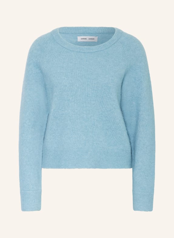 SAMSØE  SAMSØE Pullover NOR O-N SHORT mit Alpaka HELLBLAU