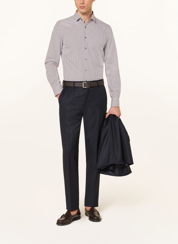 OLYMP Hemd Level Five body fit BEIGE / DUNKELBLAU