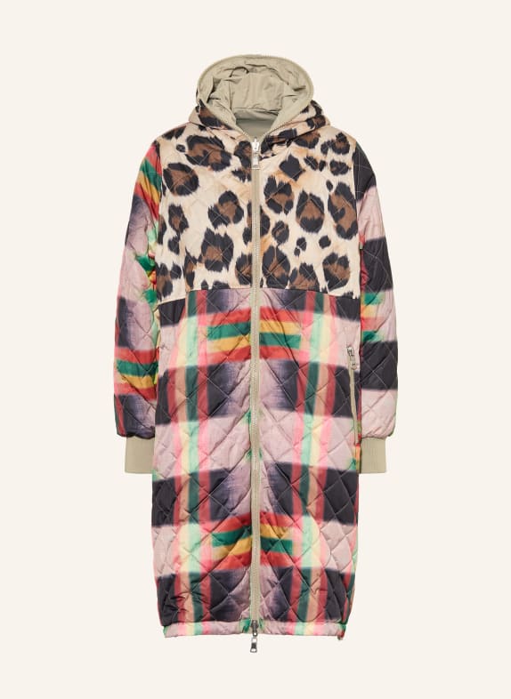 No.1 Como NORA reversible coat GRAY / BEIGE / RED