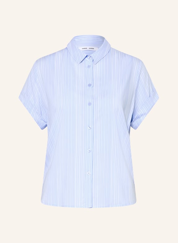 SAMSØE  SAMSØE Hemdbluse MAJAN HELLBLAU / WEISS