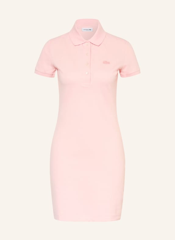 LACOSTE Polo šaty z piké RŮŽOVÁ