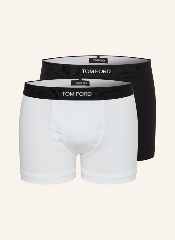 TOM FORD 2er-Pack Boxershorts SCHWARZ / WEISS