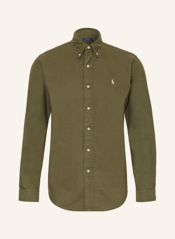 POLO RALPH LAUREN Oxfordhemd Custom Fit OLIV / CREME