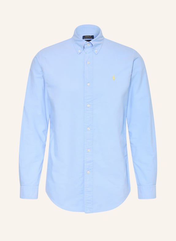 POLO RALPH LAUREN Oxfordhemd Custom Fit HELLBLAU / GELB