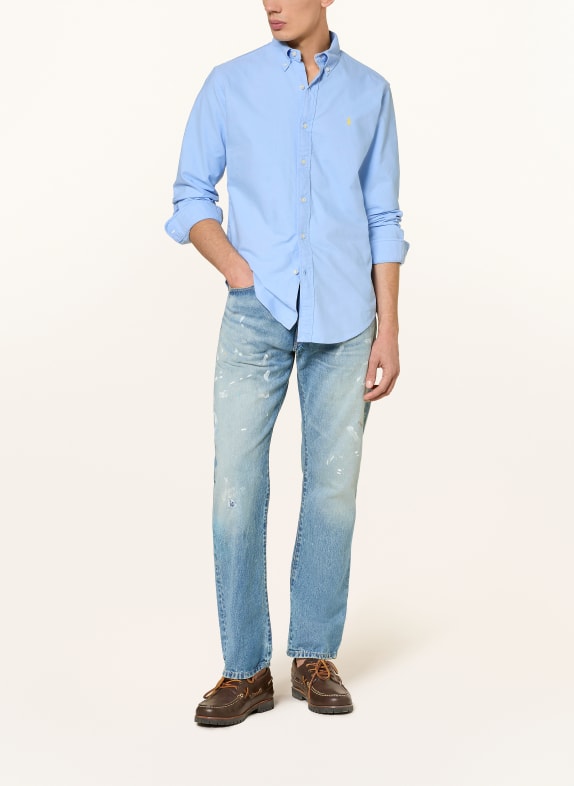 POLO RALPH LAUREN Oxford-overhemd Custom Fit LICHTBLAUW / GEEL