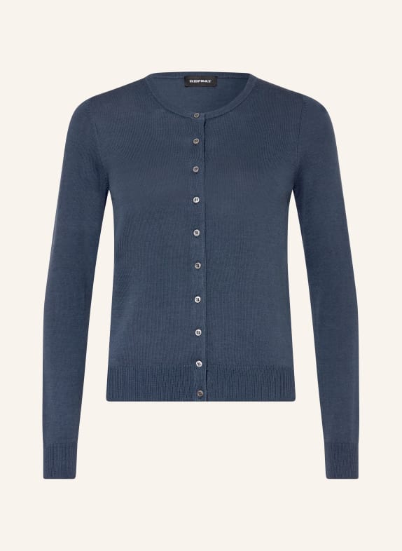 REPEAT Pletený kabátek TMAVĚ MODRÁ