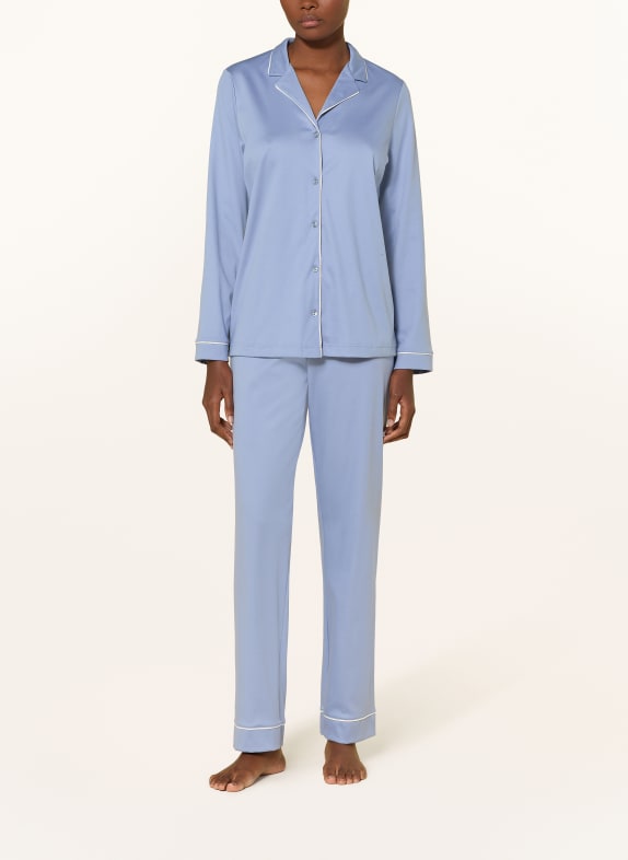 CALIDA Pyjama NIGHT LOVERS LICHTBLAUW / WIT