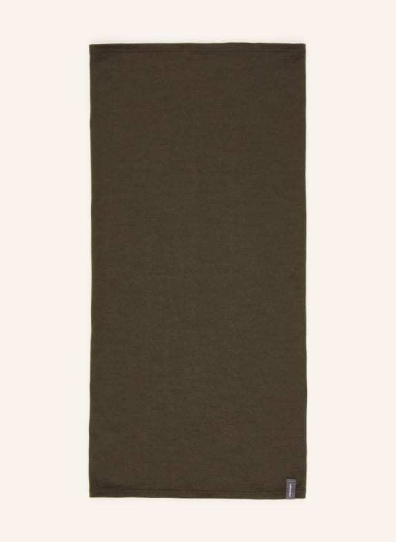 icebreaker Multifunkční šátek FLEXI CHUTE z merino vlny TMAVĚ ZELENÁ